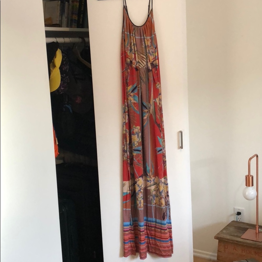 Cotton floral maxi dress